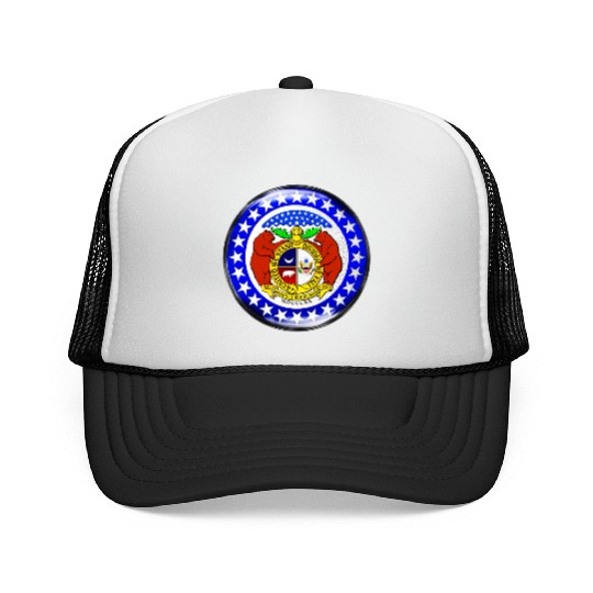 Re-Imagined Missouri State Seal in Glass Bubble Trucker Caps