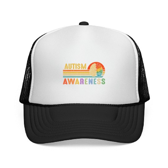 World Autism Awareness Neurodiversity Autistic Trucker Caps