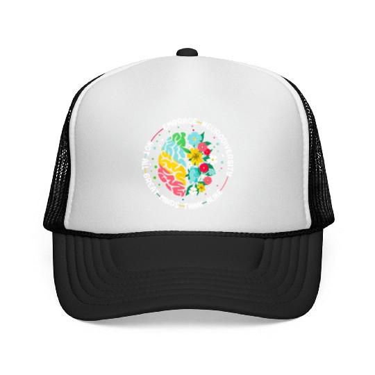 Embrace Neurodiversity Brain Autism Awareness ADHD Trucker Caps