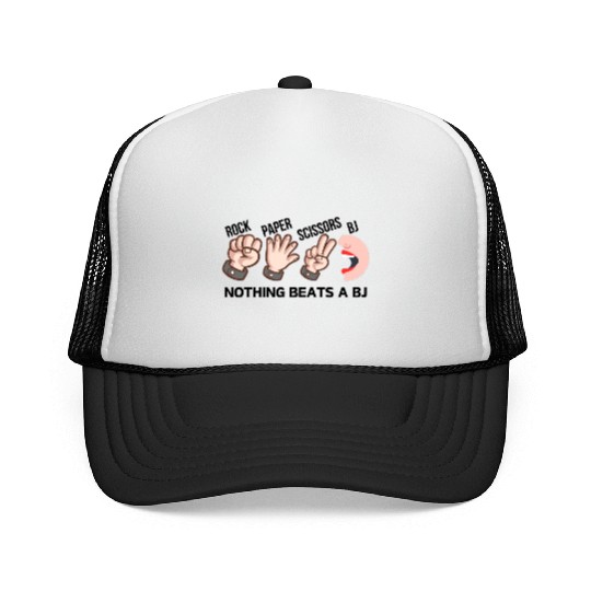 Rock Paper Scissors BJ Trucker Caps