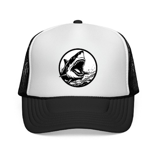 Great White Shark - Ocean Shark - Shark Lover Trucker Caps