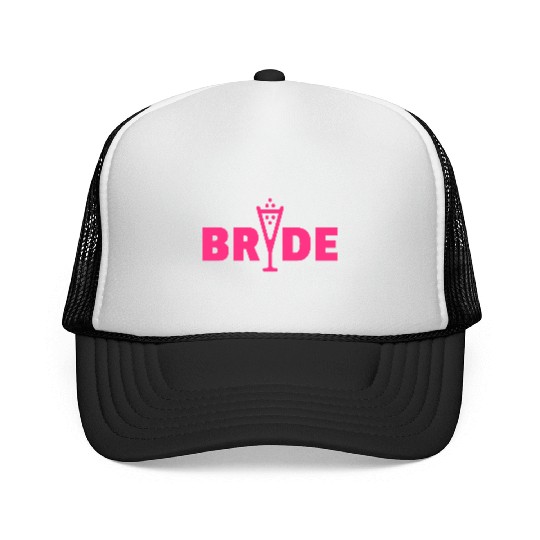Bride Bubbly (Hen Night Bachelorette Party Pink) Trucker Caps