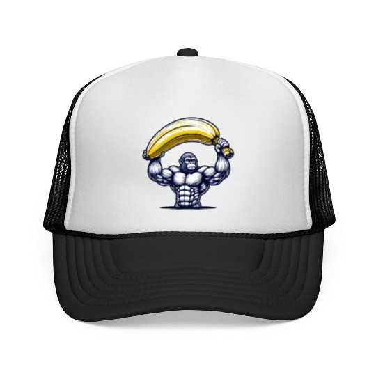 Monkey with Big Banana Trucker Caps