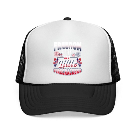 Freedom Firecrackers Patriotic Teacher Trucker Caps