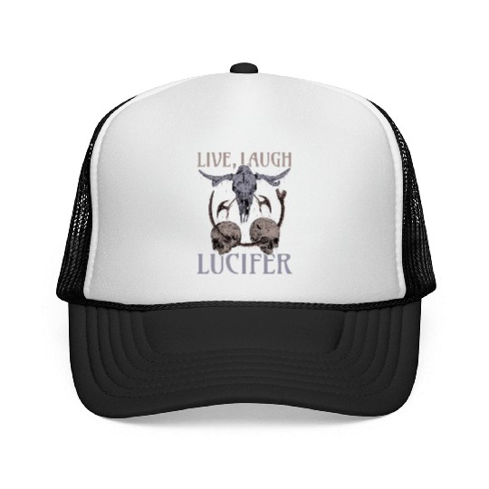 Live Love Lucifer Goth Festival Death Metal Trucker Caps