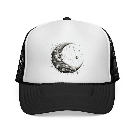 Cool Full Moon - Solar Eclipse, Moon Phases Total Trucker Caps