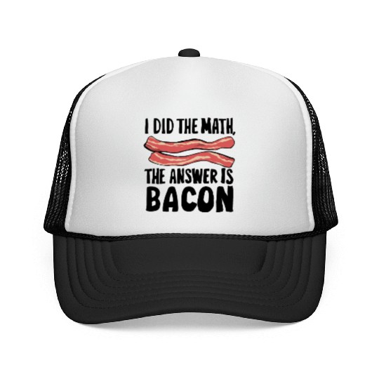 funny slogan math bacon teacher gift idea maths Trucker Caps