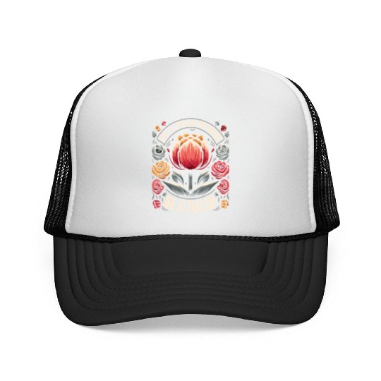 Tulips Tulip Flower Yes I Talk To Tulips Trucker Caps