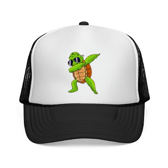 Dabbing Sea Turtle Animal Lover Save The Turtles Trucker Caps