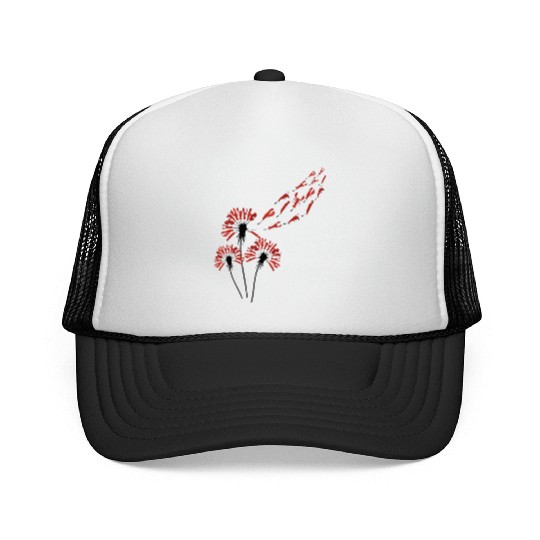 Flower Dandelion Lobsters Trucker Caps for Lobster Lover
