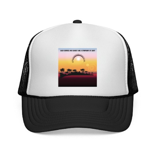 Sunrise and Sunset designs for Life Trucker Caps