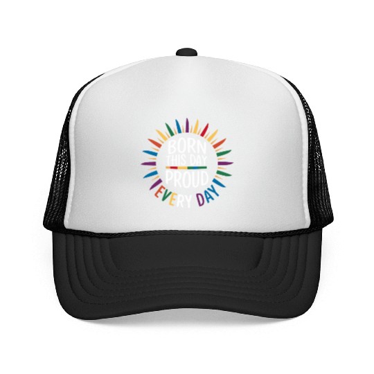 Birthgay Gay Pride Flag Pride Month Equal Rights Trucker Caps