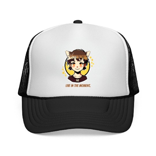 Live in the Moment: Manga Anime Girl Trucker Caps