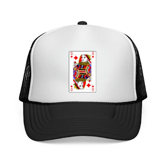 Queen of Hearts Playing Card Trucker Caps