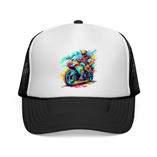 Legend cross motocycle Biker Road Trip Trucker Caps