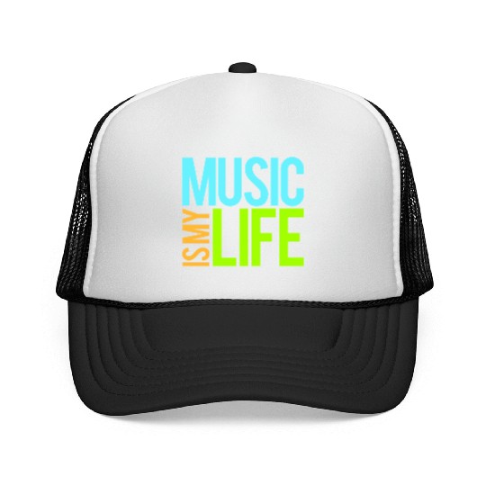 Music Is My Life Party Club Concert Sound Love Trucker Caps