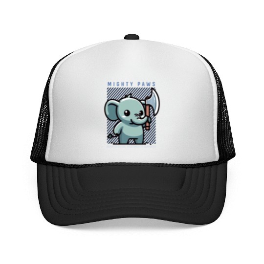 Born To Fight Elephant Trucker Caps