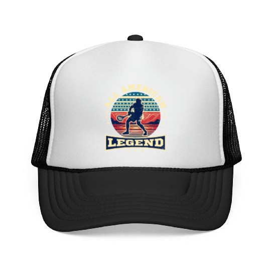 4th Of July Lacrosse All American Legend Trucker Caps