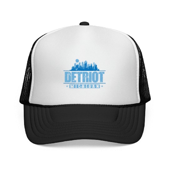 Detroit Michigan City in the USA Trucker Caps