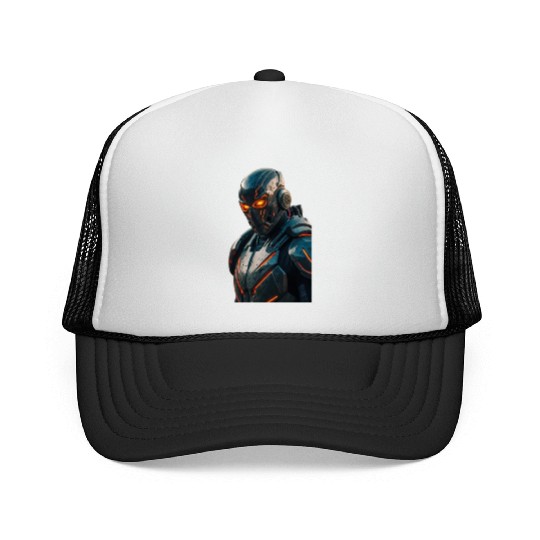 Angry robot Trucker Caps