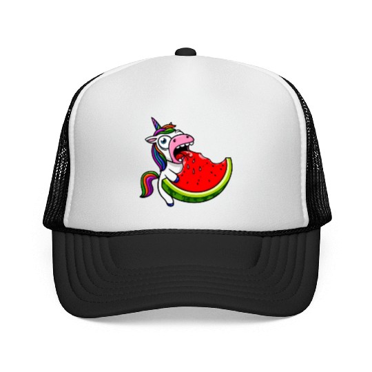Unicorn Melon Sweet Comic Crazy Funny Quirky Trucker Caps