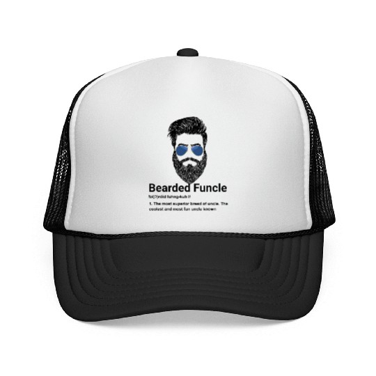 Mens Bearded Funcle Funny Uncle Definition Trucker Caps