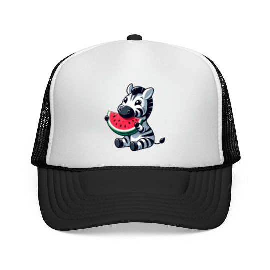 Zebra melon watermelon fruit fruity Trucker Caps