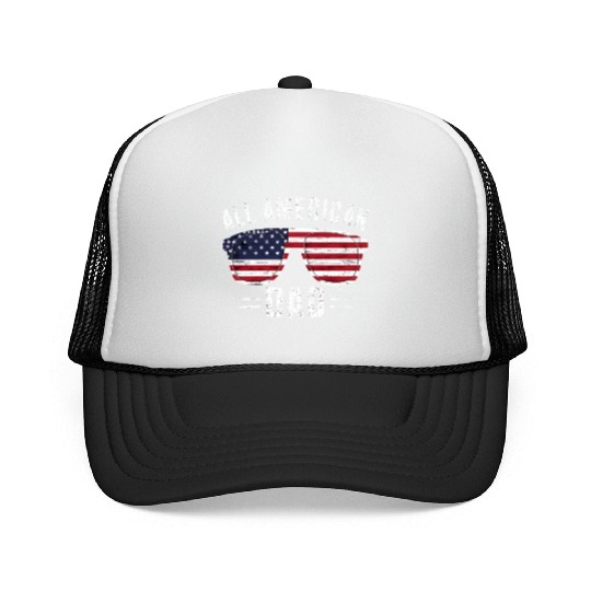 All American Dad 4th Of July Patriotic Pride Trucker Caps