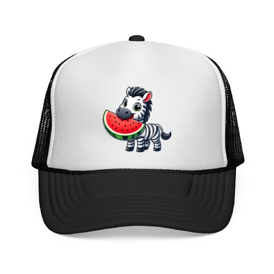 Zebra melon watermelon fruit fruity Trucker Caps