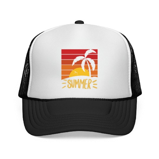Summer Sunset Trucker Caps