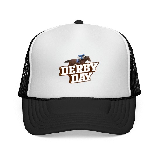 DERBY DAY DESIGN HORSE RACING DERBY Trucker Caps