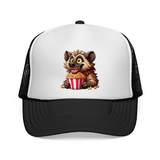 Hyena Predator Popcorn Cinema Night Trucker Caps