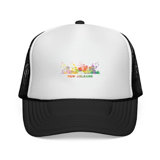 New Orleanian Skyline New Orleans Trucker Caps