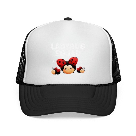 Cute Ladybug Squad Art Insect Ladybug Lover Trucker Caps