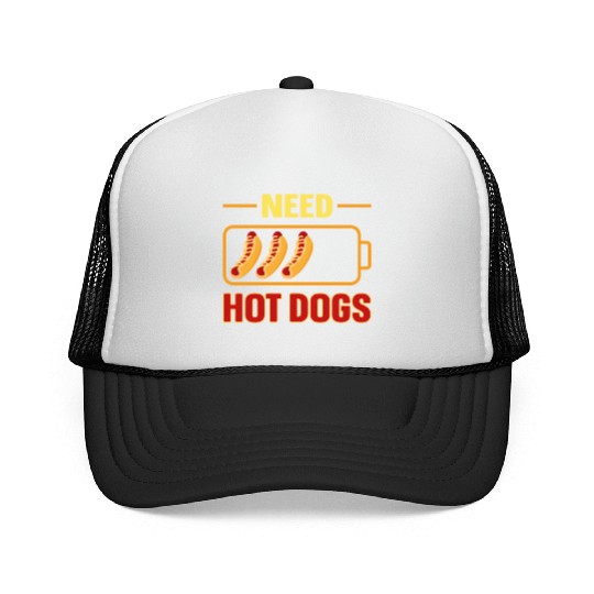 Hot Dog Adult Battery Need Hot Trucker Caps