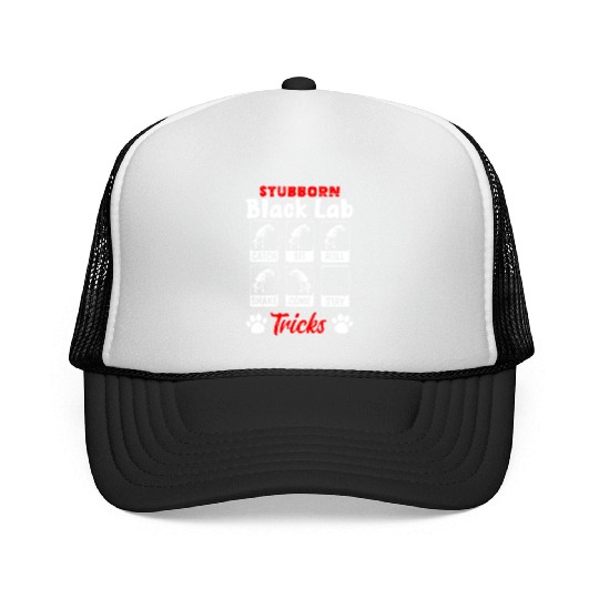 Labrador STUBBORN BLACK LAB TRICKS Labrador Trucker Caps