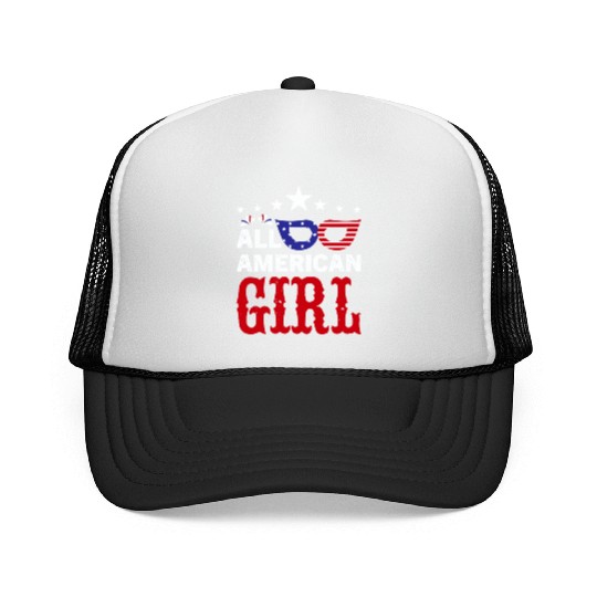 All American girl US Independent day Trucker Caps