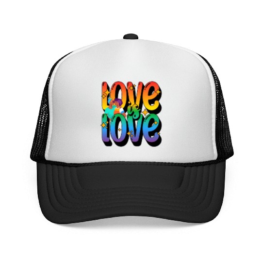 Love is Love, LGBT Trucker Caps, Pride Trucker Caps, Lesbian Gay