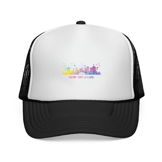 New Orleanian Skyline New Orleans Trucker Caps