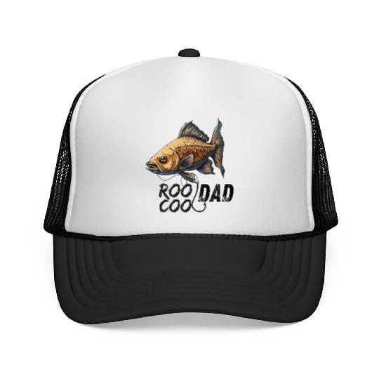 Funy Father's Day Reel Cool Dad Crazy Dog Dad Fish Trucker Caps