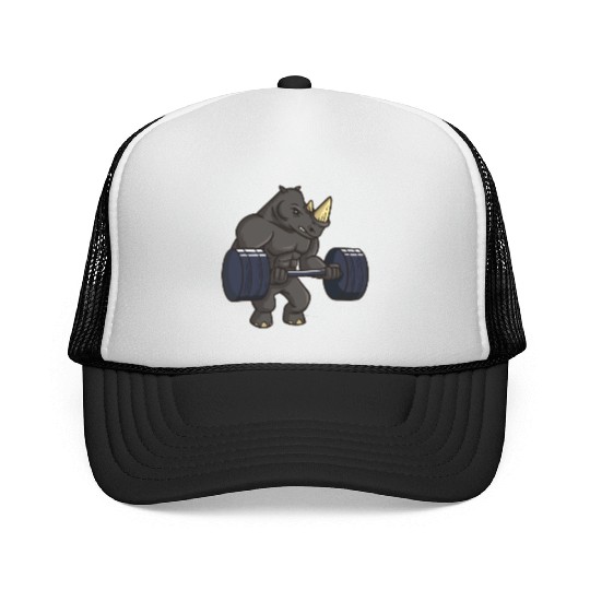 Rhinoceros Powerlifting Weightlifting Gym Rhino Lo Trucker Caps