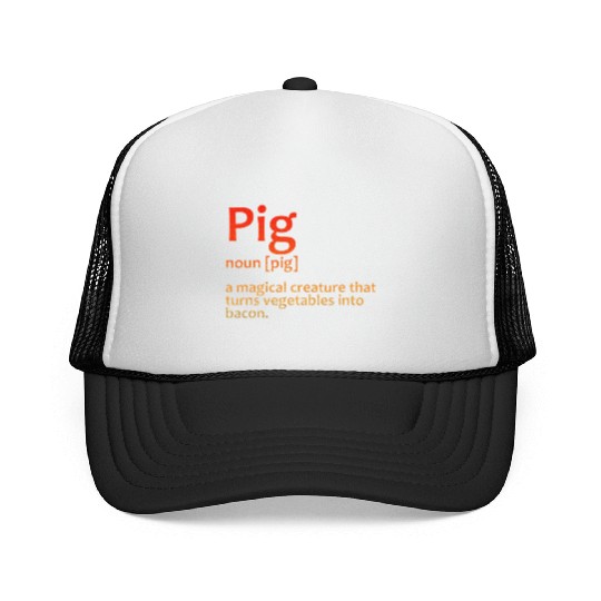 Best Bacon Design Pig Food Bacon Lover Trucker Caps