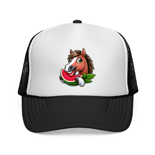 Horses Horse Lover Farmer Melon Summer Trucker Caps
