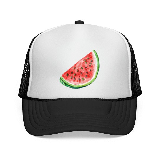 Watermelon Clipart - Fresh Summer Fruit Designs, Trucker Caps