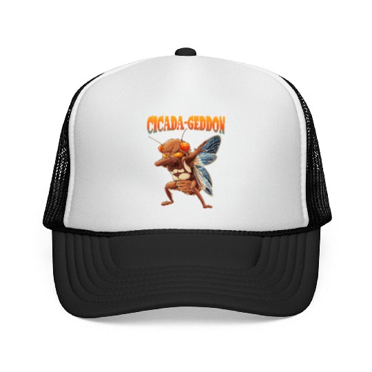 Funny Dabbing Cicada 2024 Dab Trucker Caps