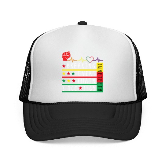 Juneteenth Breaking Every Chain Since 1865 Trucker Caps