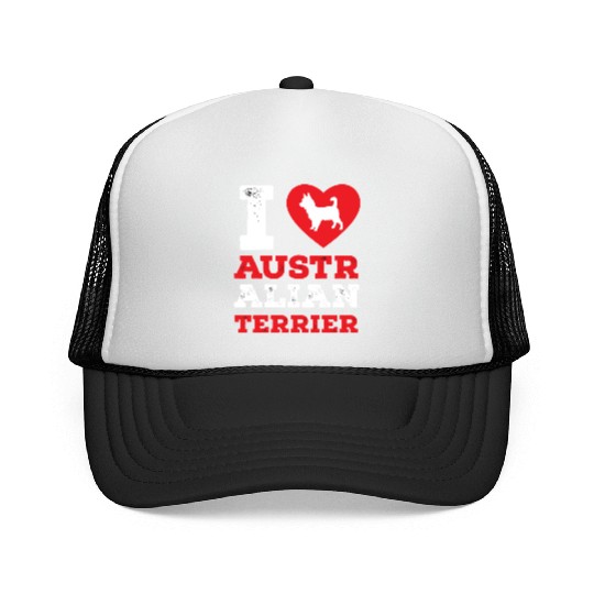 I Love Australian Terrier Pet Lover Gift Trucker Caps