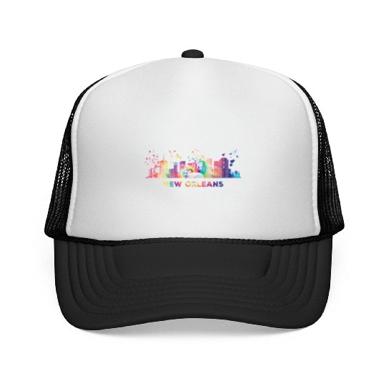 New Orleanian Skyline New Orleans Trucker Caps