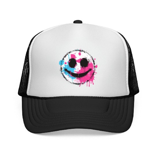 Graffiti Smiley Face - Urban Street Art Trucker Caps