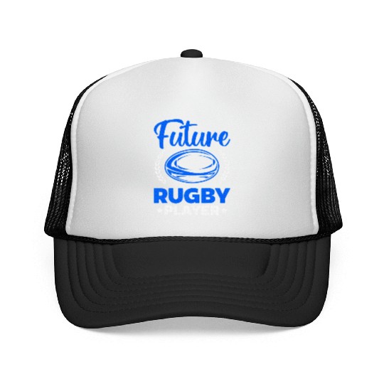 Future Rugby Player Newborn Rugby Baby Trucker Caps